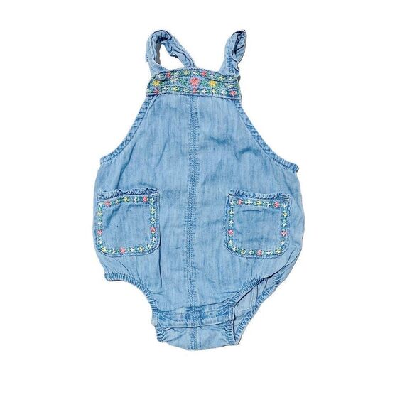 Baby Gap Boho Denim Bubble Romper - Picture 1 of 2